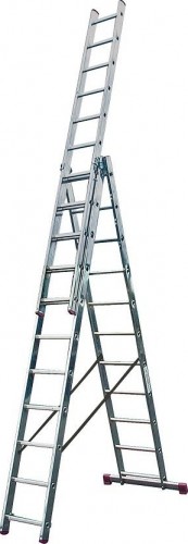 Лестница-стремянка трехсекционная KRAUSE CORDA 3х11 с дополнительной функцией 013422