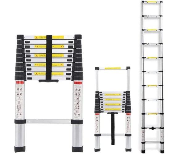 Лестница телескопическая АЛЮМЕТ ST 3.2 стальная 3.2 м - изображение 2