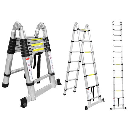 Лестница телескопическая АЛЮМЕТ DTLH3.1 двухсторонняя с шарниром 3,1+3,1 м DTLH 3.1 - изображение 2