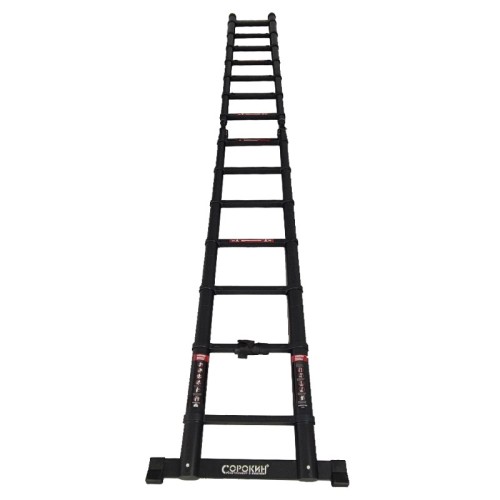 Лестница телескопическая СОРОКИН 24.28 двухсторонняя 4,4 м 24.28 - изображение 2