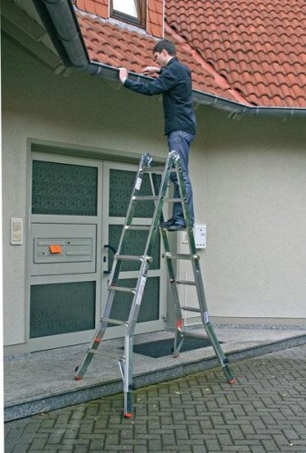 Лестница-трансформер KRAUSE MONTO TELEVARIO 4х4 шарнирная, телескопическая, 4 удлинителя 129970 - изображение 3