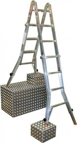 Лестница-трансформер KRAUSE MONTO TELEVARIO 4х4 шарнирная, телескопическая, 4 удлинителя 129970