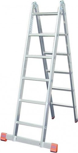 Лестница-трансформер KRAUSE MONTO TRIMATIC 2х6 шарнирная, двухсекционная 129901