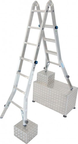 Лестница-трансформер KRAUSE STABILO  4х4 шарнирная, телескопическая, 4 удлинителя 133977