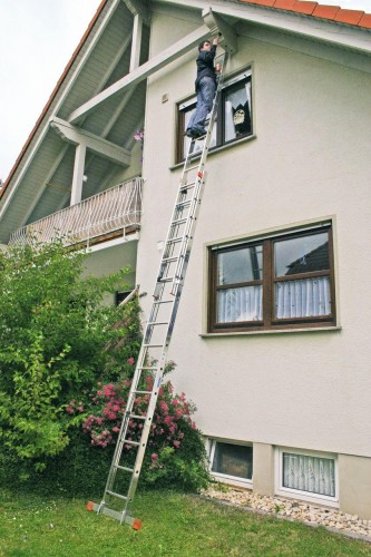 Лестница выдвижная двухсекционная KRAUSE MONTO ROBILO 2х15 с тросом 129840 - изображение 3