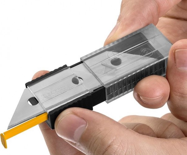 Лезвие для ножа KRAFTOOL SOLINGEN трапециевидные тип а02, 5 шт, 09627-S5_z02 - изображение 5