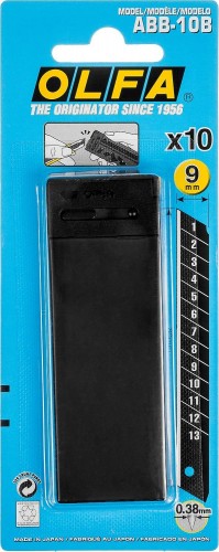 Лезвие для ножа Olfa OL-ASBB-10 excel black сегментированное, 9 мм, 10шт. - изображение 3