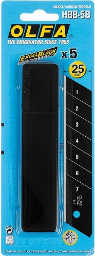Лезвие для ножа Olfa OL-HBB-5B "black max" сегментированное, 5 шт, 25х126х0,7 мм - изображение 3