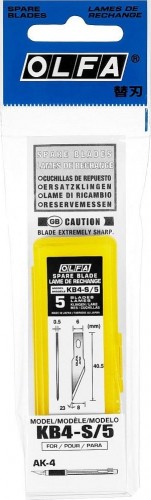 Лезвие для ножа Olfa OL-KB4-S/5 перовое, 6(8)х40,5х0,5 мм, 5 шт - изображение 2