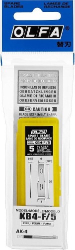 Лезвие для ножа Olfa OL-KB4-F/5 лопаточное, 6(8)х35,5х0,55 мм, 5 шт - изображение 3