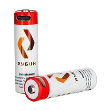 Аккумулятор LI-ION «РУБИН» размер АА 1,5 В (2400mWh USB Type C) 2шт/блистер с кабелем - изображение 5
