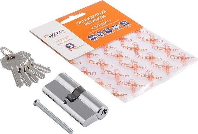 Личинка замка НОРА-М Л-70 (35-35) "Хром" 5376 - изображение 2