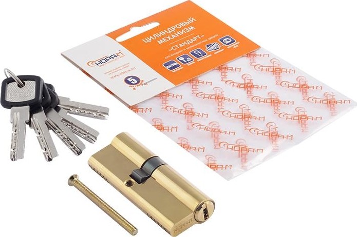 Личинка замка НОРА-М ЛПУ-80 (45-35) ассиметр. "Латунь" 12689 - изображение 2