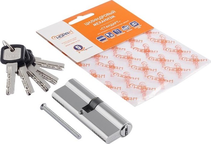 Личинка замка НОРА-М ЛПУ-90 (45-45) "Хром" 6622 - изображение 2