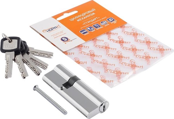 Личинка замка НОРА-М ЛПУ-90 (55-35) ассиметр. "Хром" 11434 - изображение 2