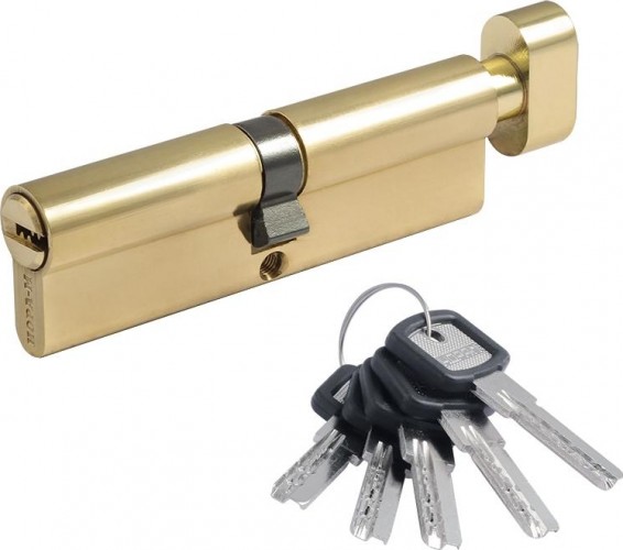 Личинка замка НОРА-М ЛПУВ-100 (50-50) с вертушкой "Золото" 7187