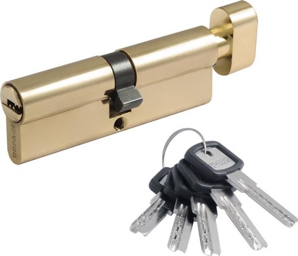 Личинка замка НОРА-М ЛПУВ-90 (45-45) с вертушкой "Золото" 6628