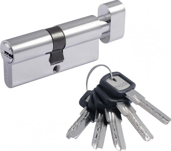 Личинка замка НОРА-М ЛПУВ.УК-70 (35-35) с вертушкой "Хром" 14869