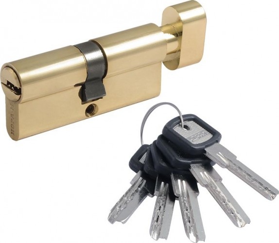 Личинка замка НОРА-М ЛПУВ.УК-70 (35-35) с вертушкой "Золото" 14868