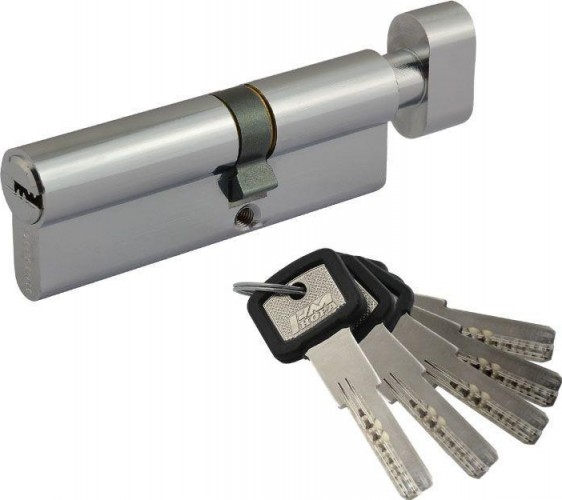 Личинка замка НОРА-М ЛПУВ.УК-90 (50-40в) асимметр. с вертушкой "Хром" 15424