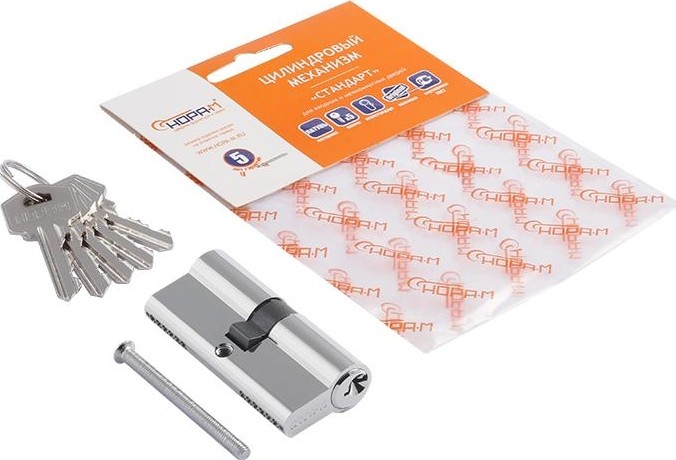 Личинка замка НОРА-М ЛУ-70 (35-35) "Хром" 5324 - изображение 3