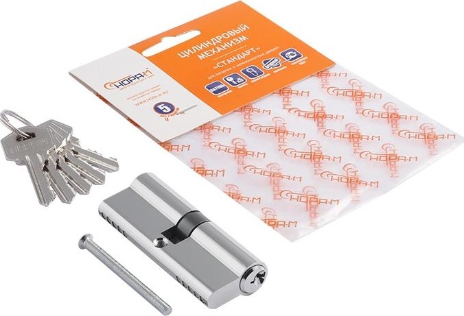 Личинка замка НОРА-М ЛУ-80 (35-35) "Хром" 5328 - изображение 3