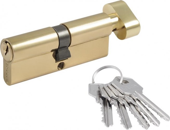 Личинка замка НОРА-М ЛУВ-70 (35-35) с вертушкой "Золото" 5334