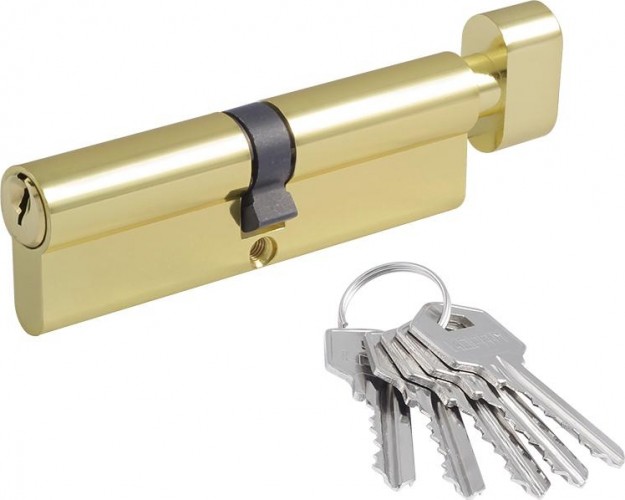 Личинка замка НОРА-М ЛУВ-90 (45-45) с вертушкой "Латунь" 6656