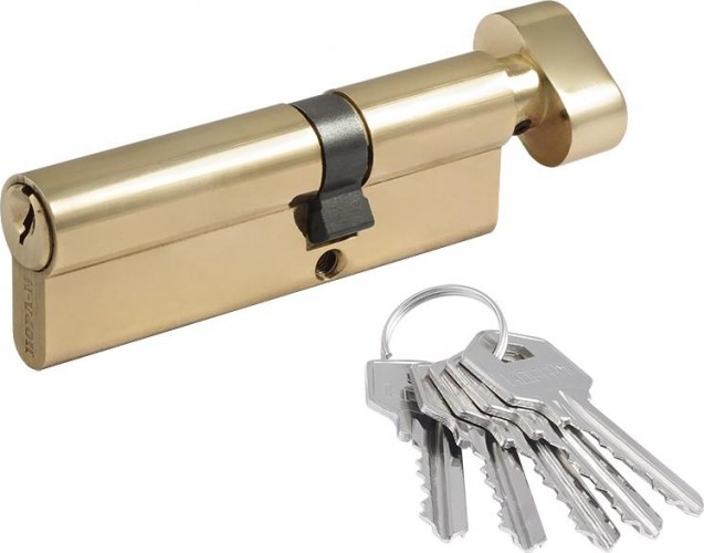 Личинка замка НОРА-М ЛУВ-90 (55-35в) асимметр. с вертушкой "Золото" 11869