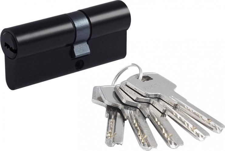 Личинка замка НОРА-М STD Al Л-70 (40-30) ассиметр. "Черная" 19042