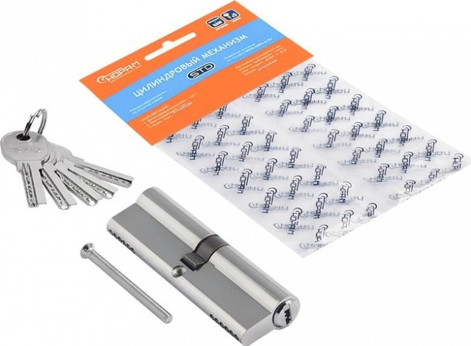 Личинка замка НОРА-М STD Al ЛП-100 (50-50) "Хром" 19062 - изображение 2