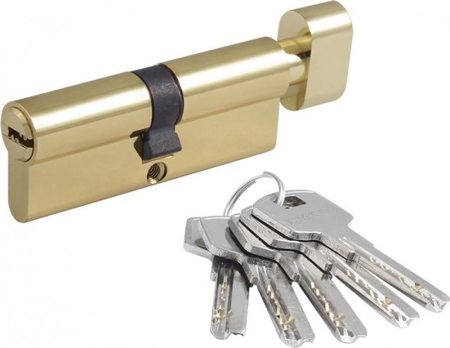 Личинка замка НОРА-М STD Al ЛПВ-80 (40-40) с вертушкой "Золото" 16560