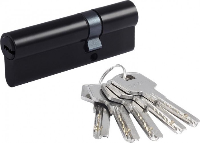 Личинка замка НОРА-М STD Al Л-90 (55-35) ассиметр. "Черная" 19056