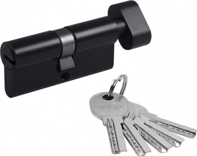 Личинка замка НОРА-М STD Al ЛПВ-70 (35-35) с вертушкой "Черная" 19067