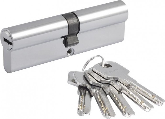 Личинка замка НОРА-М STD Al ЛП-100 (50-50) "Хром" 19062