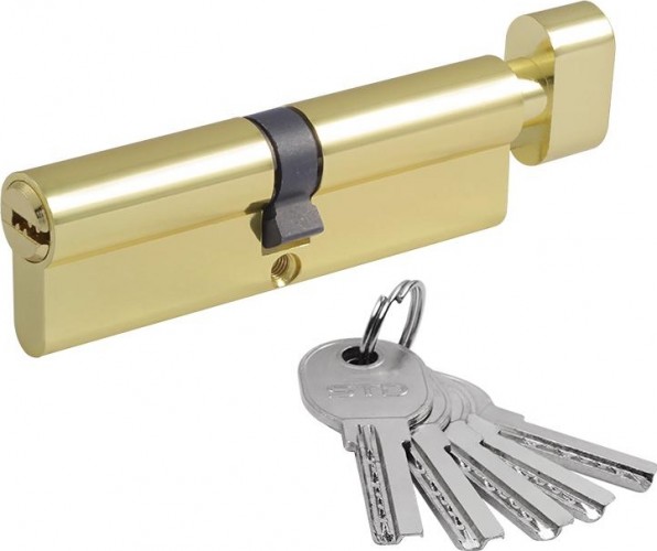 Личинка замка НОРА-М STD Al ЛПВ-100 (50-50) с вертушкой "Золото" 19080