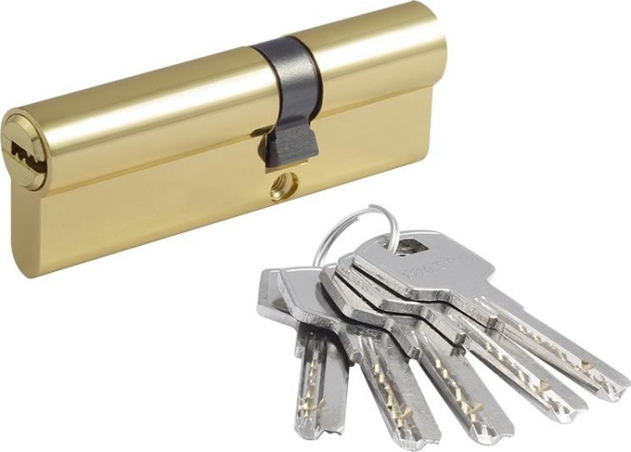 Личинка замка НОРА-М STD Al Л-90 (55-35) ассиметр. "Золото" 19054