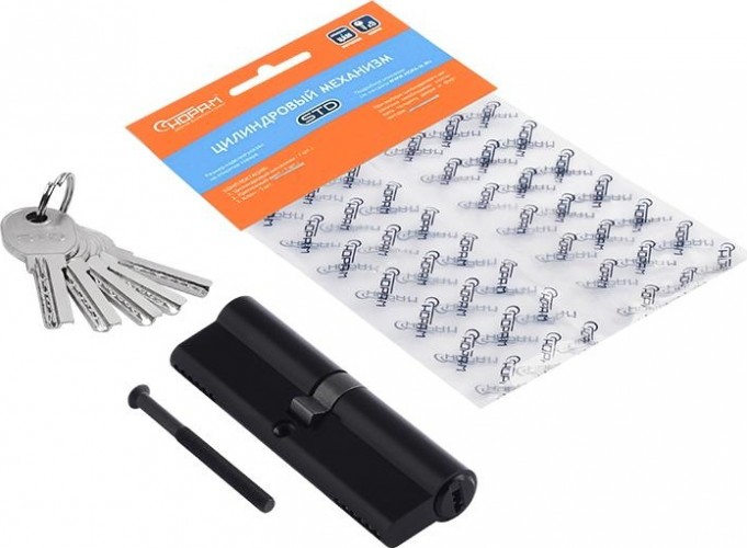 Личинка замка НОРА-М STD Al ЛП-100 (50-50) "Черная" 19063 - изображение 2