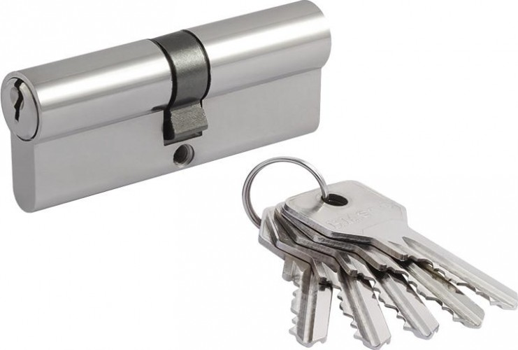 Личинка замка НОРА-М STD Al Л-80 (40-40) "Хром" 15277