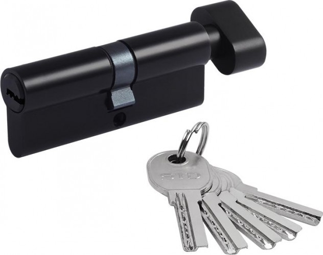 Личинка замка НОРА-М STD Al ЛПВ-80 (40-40) с вертушкой "Черная" 19071