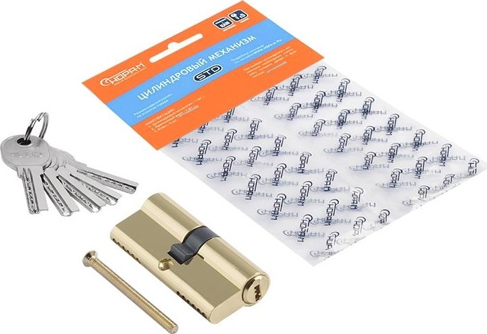 Личинка замка НОРА-М STD Al ЛП-70 (35-35) "Золото" 19038 - изображение 3