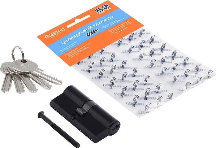 Личинка замка НОРА-М STD Al Л-70 (35-35) "Черная" 19035 - изображение 2