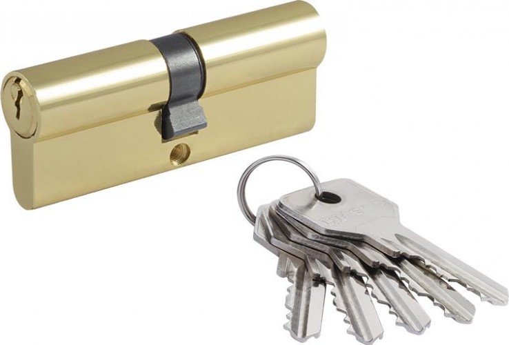 Личинка замка НОРА-М STD Al Л-80 (40-40) "Золото" 15276