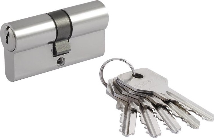 Личинка замка НОРА-М STD Al Л-60 (30-30) "Хром" 15201