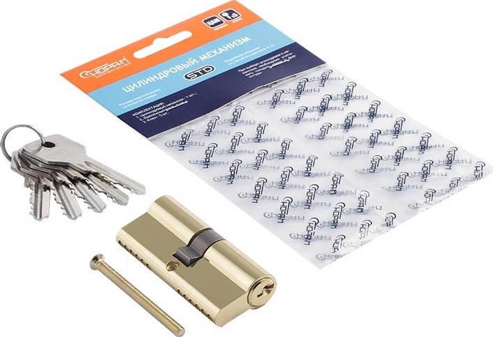 Личинка замка НОРА-М STD Z Л-70 (35-35) "Золото" 15280 - изображение 2