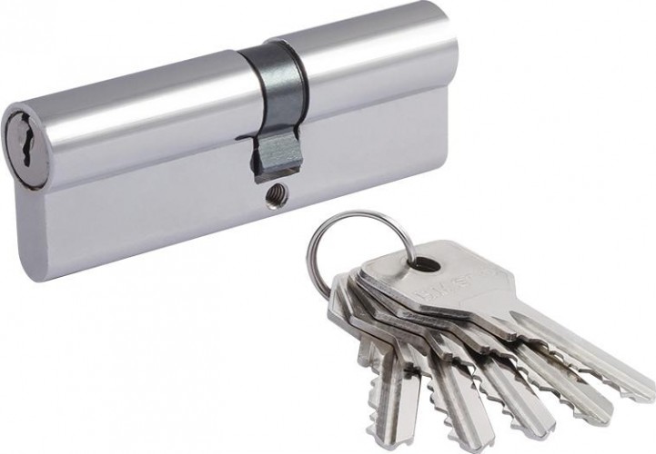 Личинка замка НОРА-М STD Z Л-90 (50-40) ассиметр. "Хром" 15423