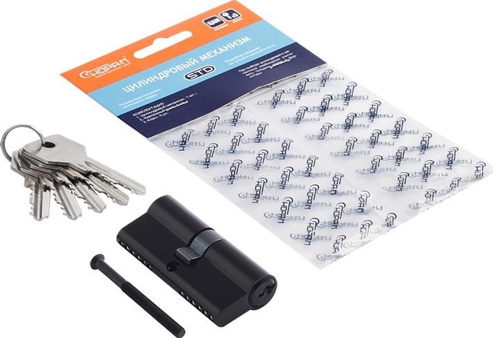 Личинка замка НОРА-М STD Z Л-70 (35-35) "Черная" 18570 - изображение 2