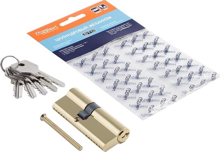 Личинка замка НОРА-М STD Z Л-80 (45-35) ассиметр. "Золото" 15331 - изображение 2