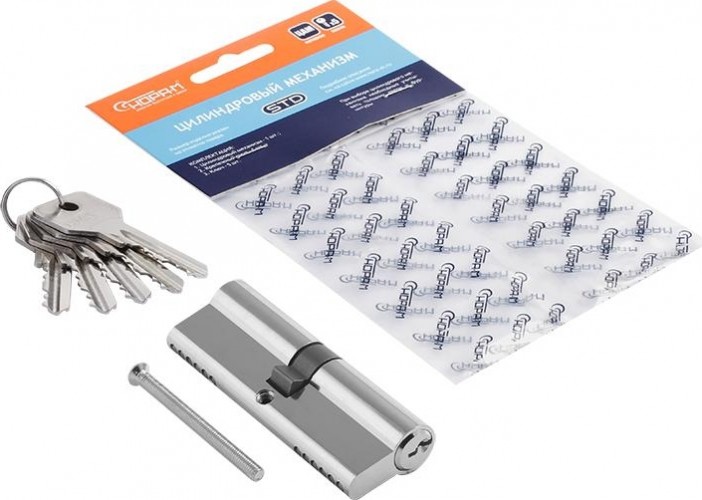 Личинка замка НОРА-М STD Z Л-90 (45-45) "Хром" 15421 - изображение 2