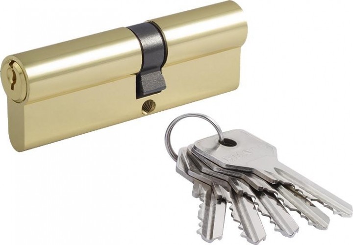 Личинка замка НОРА-М STD Z Л-90 (50-40) ассиметр. "Золото" 15422